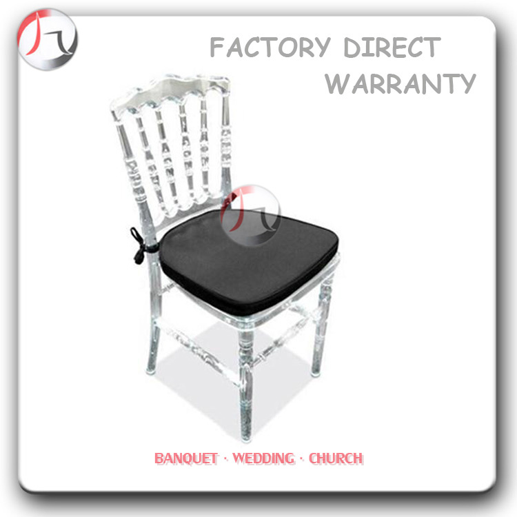 Renting Clear Black Cushion Napoleon Chair (RT-25)
