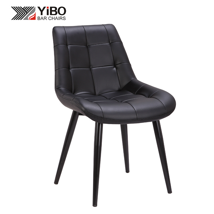Fabric Vintage Industrial Giron Iron & Leather Fabric Dining Chair