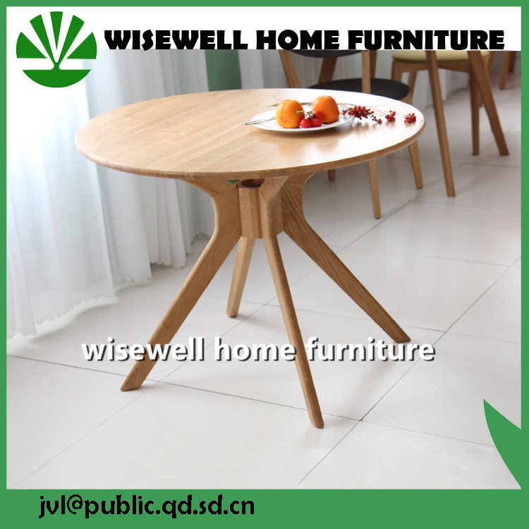 Solid Wood Round Cafe Table Modern Coffee Table (W-T-858)