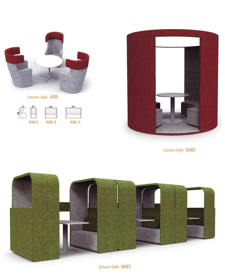 Office Furniture Leisure Fabric Meeting Booth for Reception Area