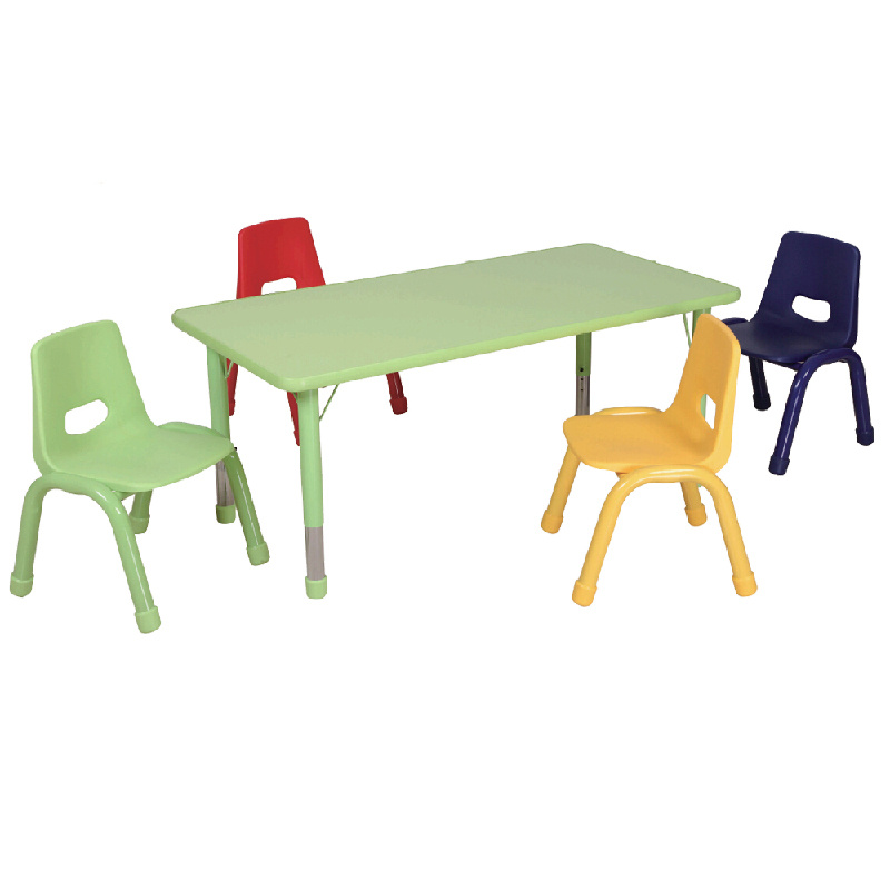 Rectangle Children Table Chair Set Preschool Furniture