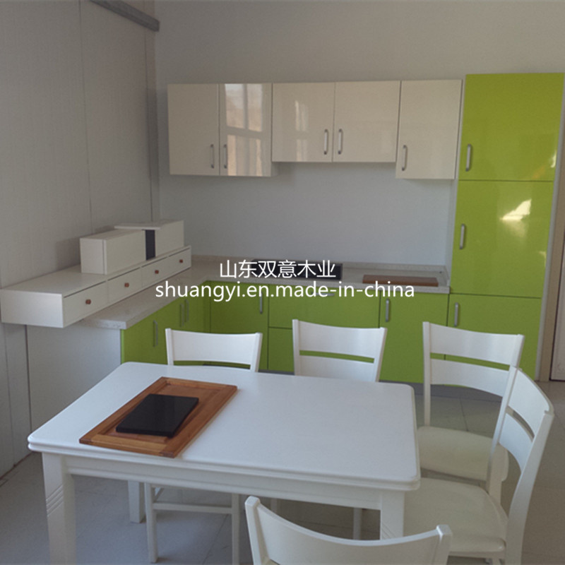 High Quality Chinese Made High Glossy PVC Coated Kitchen Cabinet
