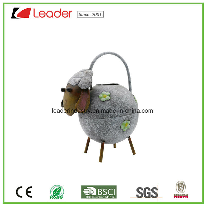 Powder Coated Metal Sheep Watering Can Figurine for Home and Garden Ornaments