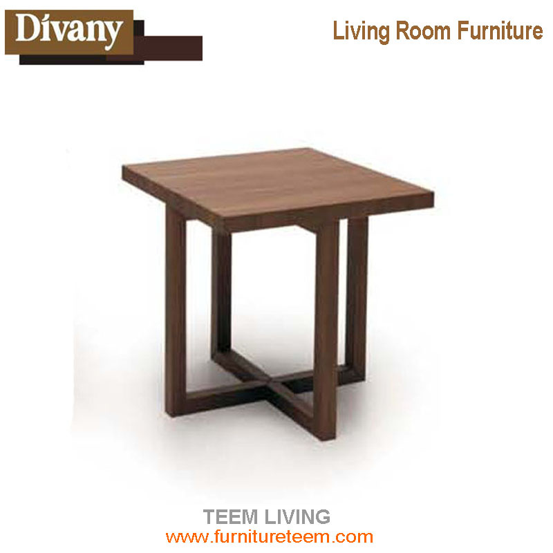 Nordic Style Wooden Stainless Steel Sofa and Bed Side Table