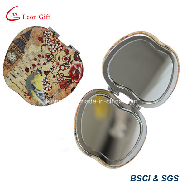 Customized Apple Shape PU Pocket Mirror Wholesale