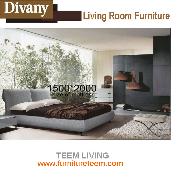 Italy Modern Style Bedroom Furniture Solid Wood Bed
