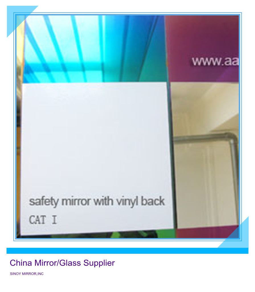 3mm 4mm 5mm 6mm 8mm Safety Silver Mirror with Vinyl Back Cat-I &Cat-II Used High Quality Float Glass