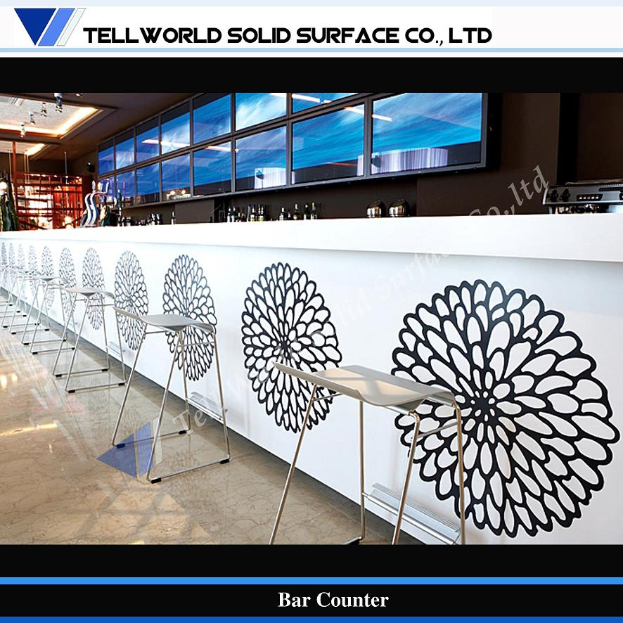 Modern and Elegant Interior Design Curved Cocktail Bar Counter