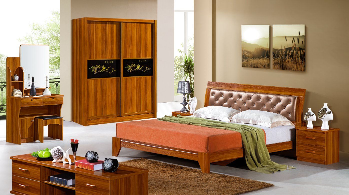 Popular Bedroom Bed Solid Wood Bedroom Furniture