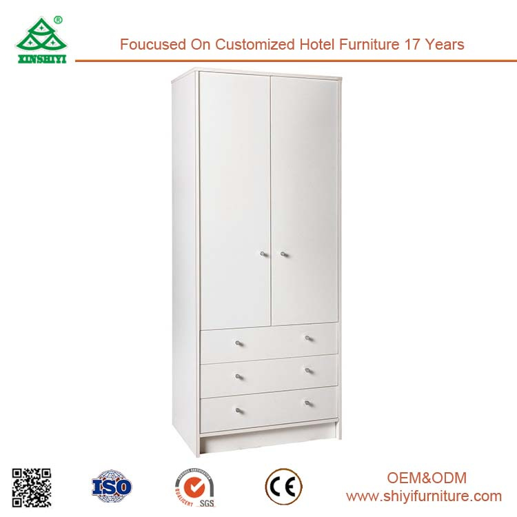 Best Selling Modern Solid 2 Door Wooden Wardrobe