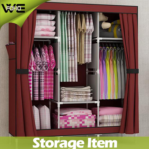 Home Furniture Oxford Nonwoven Fabric Cheap Wardrobe Armoire Closet