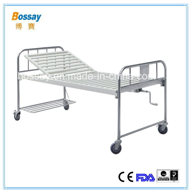 Cheap One Crank Manual Bed Hospital Manual Bed with Backrest