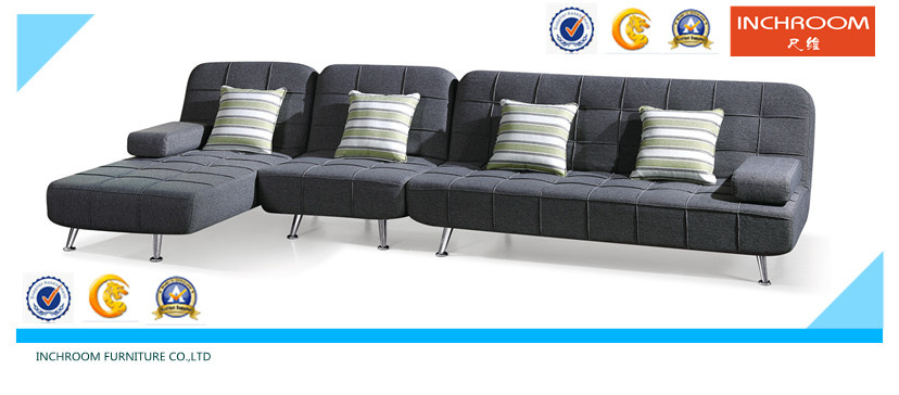 Modern Living Room Corner Fabric Leisure Sofa Bed