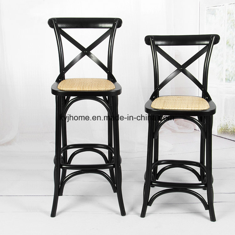 High Quality Wooden X Back Bar Chair (DC-112)