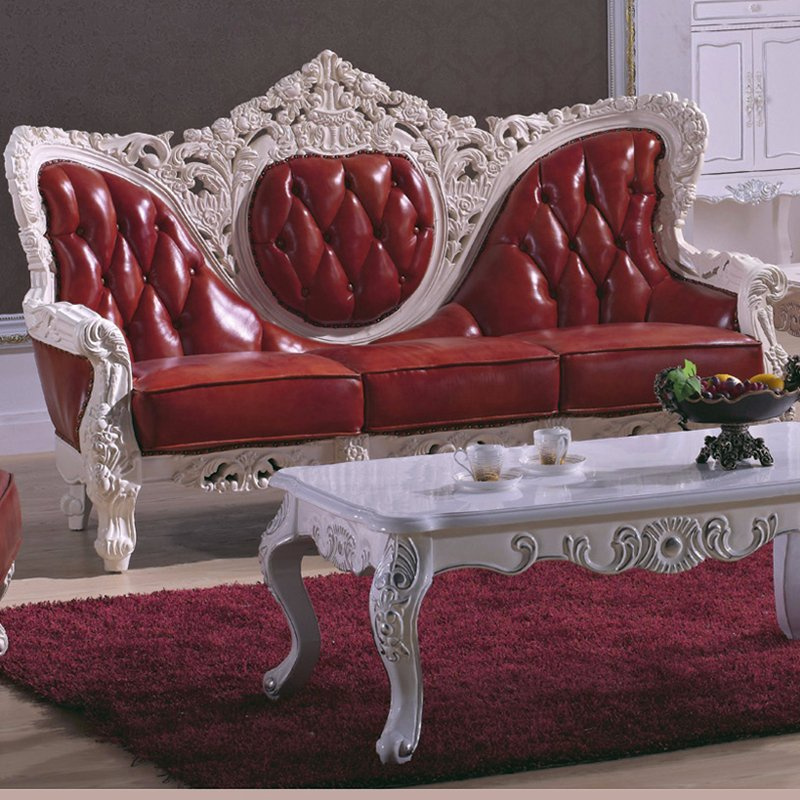 Classic Leather Sofa for Living Room Furniture (511D)