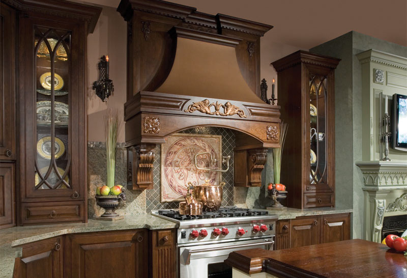 America Style Solid Wood Kitchen Cabinets (PR-K2020)