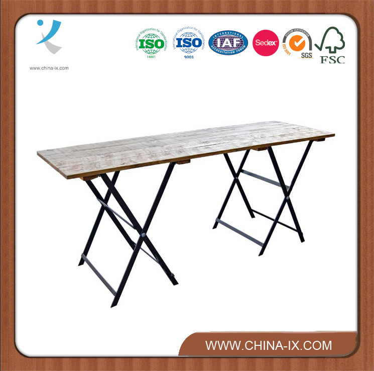 Retail Display Wooden Long Trestle Table