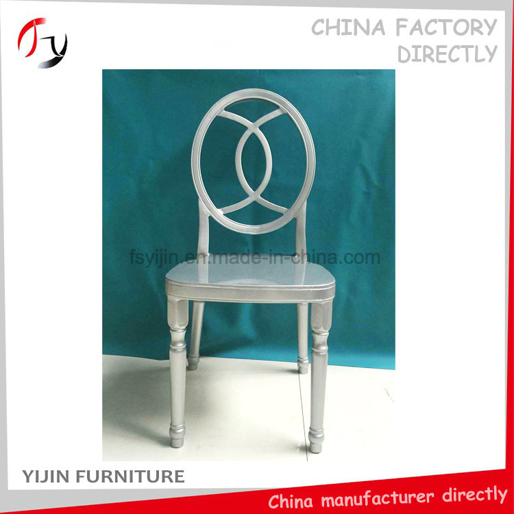 Silver Crossing Back Molded Seat Decorative Hotel Event Occasional Chair (FC-206)