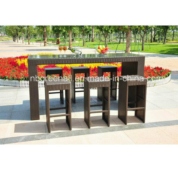 6 Seater Outdoor Wicker Furniture - Rattan Bar Set
