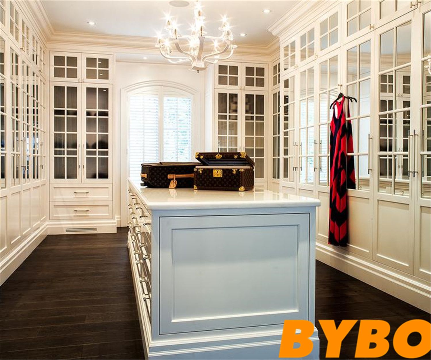 DIY Modern Design High Glossy Lacquer Wooden Wardrobe (BY-W-106)