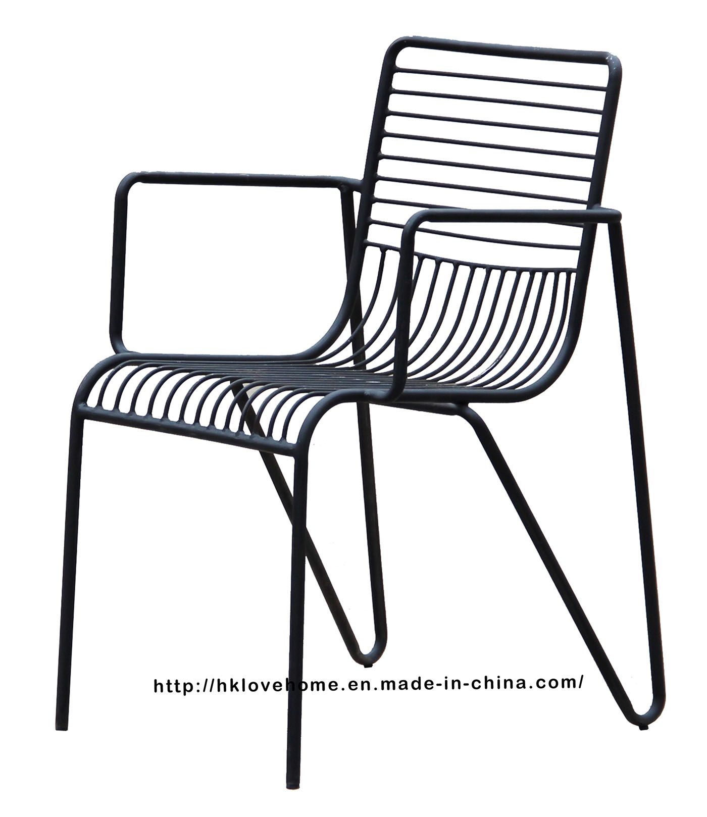 Replica Modern Metal Dining Restaurant Arm Stackable Chairs