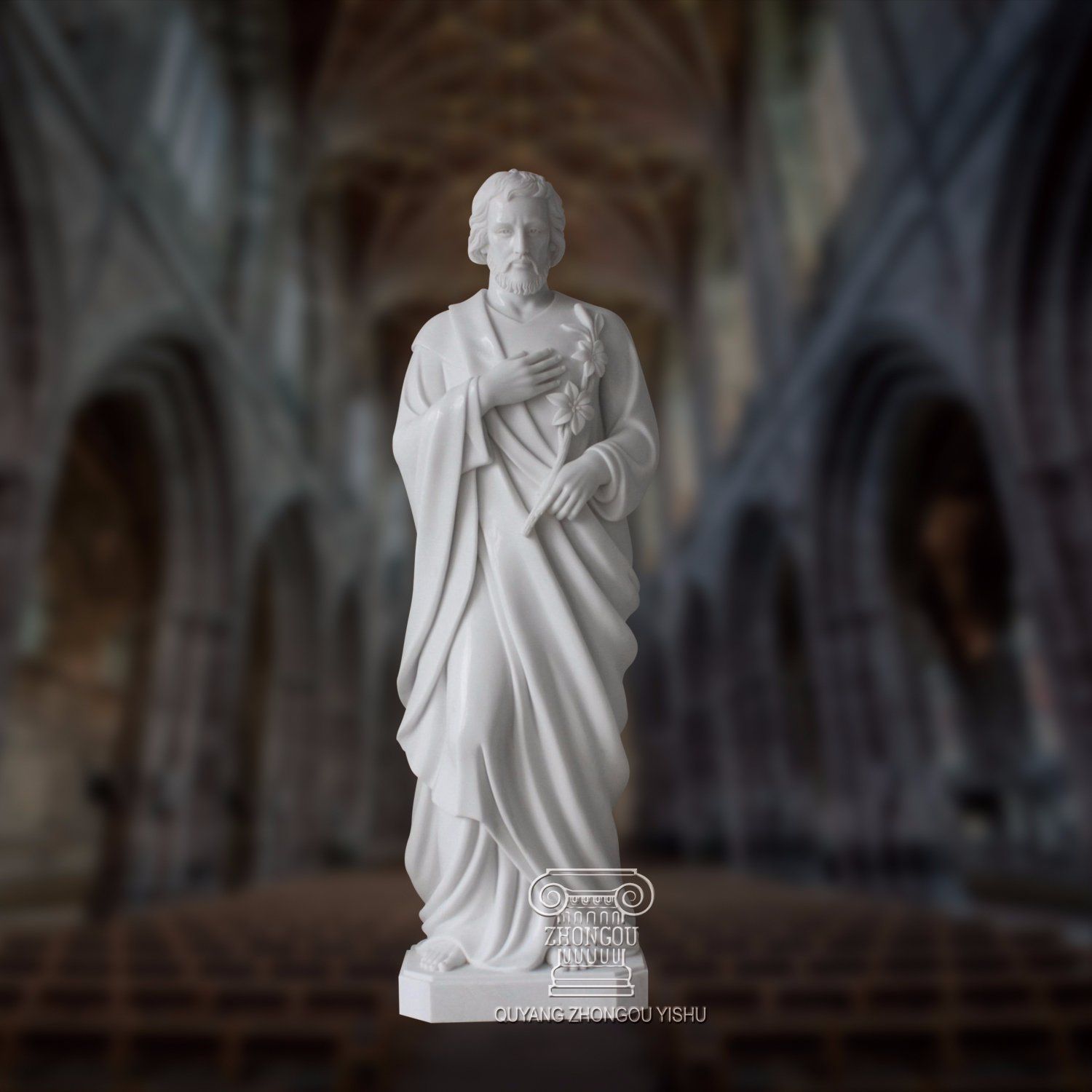 Marble Statue Sculpture of St Joseph