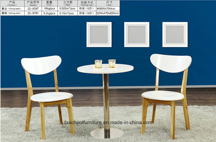 Modern Solid Wood Table and Chair for Living Room