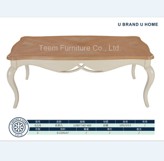 Living Room Coffee Table with Solid Wood Design