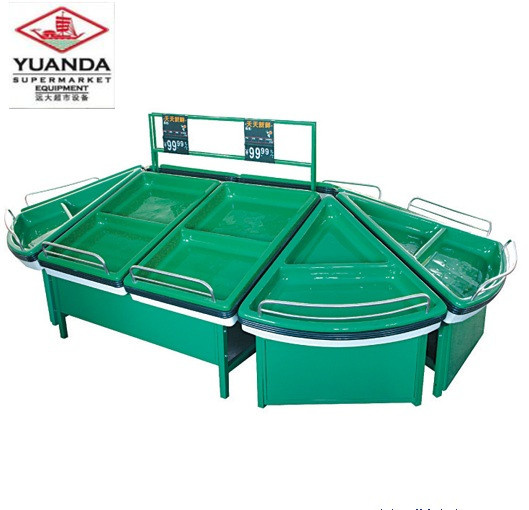 Custom Made Plastic Supermarket Vegetable and Fruit Display Shelf Equipment