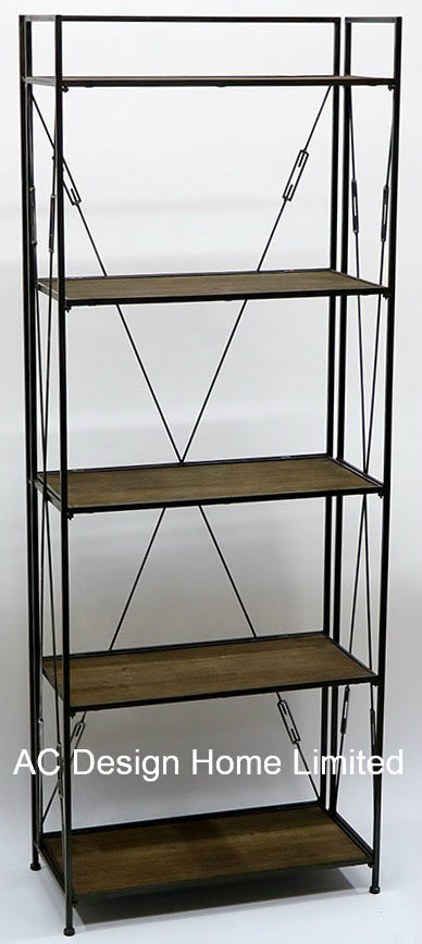 4 Tier Antique Vintage Decorative Wooden/Metal Book Shelf