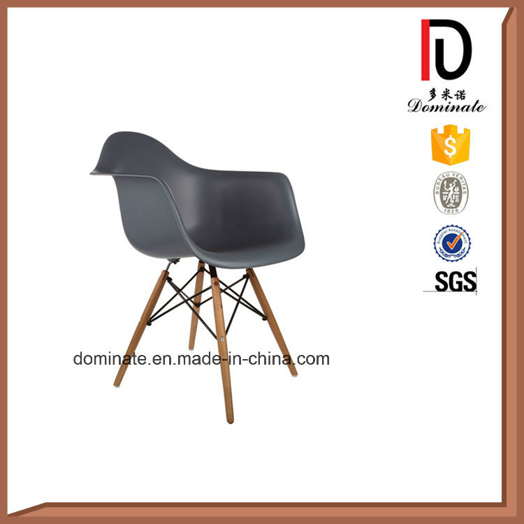 Modern Furniture Design Durable Wood Leg Plastic Chair