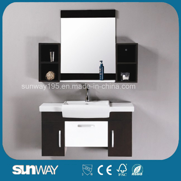 2017 Glossy Wooden Bathroom Cabinet Sw-Mj906W