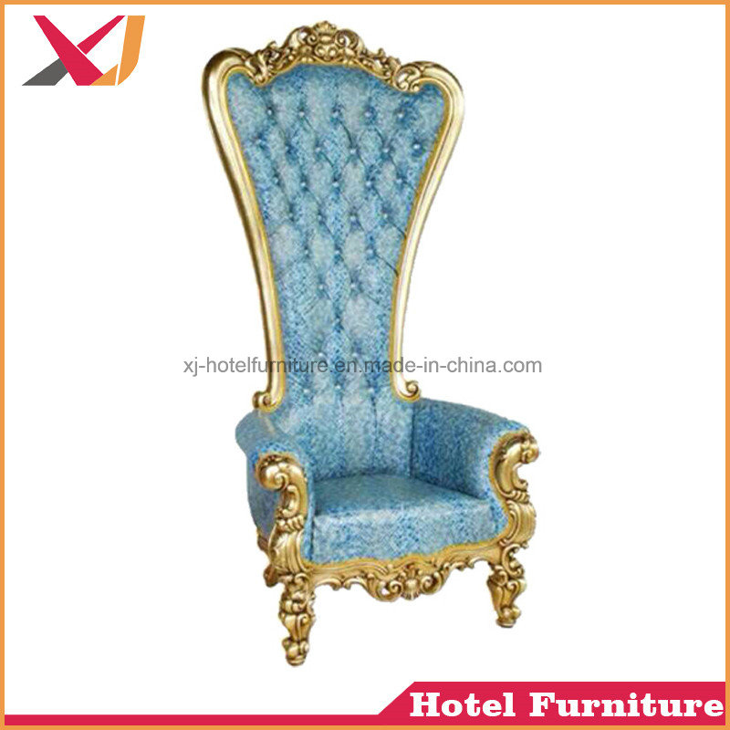 High Quality Wedding Used White Gold King Queen Throne Chair Wedding Sofa