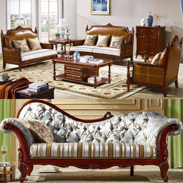 Living Room Sofa with Wooden Table for Living Room Furniture