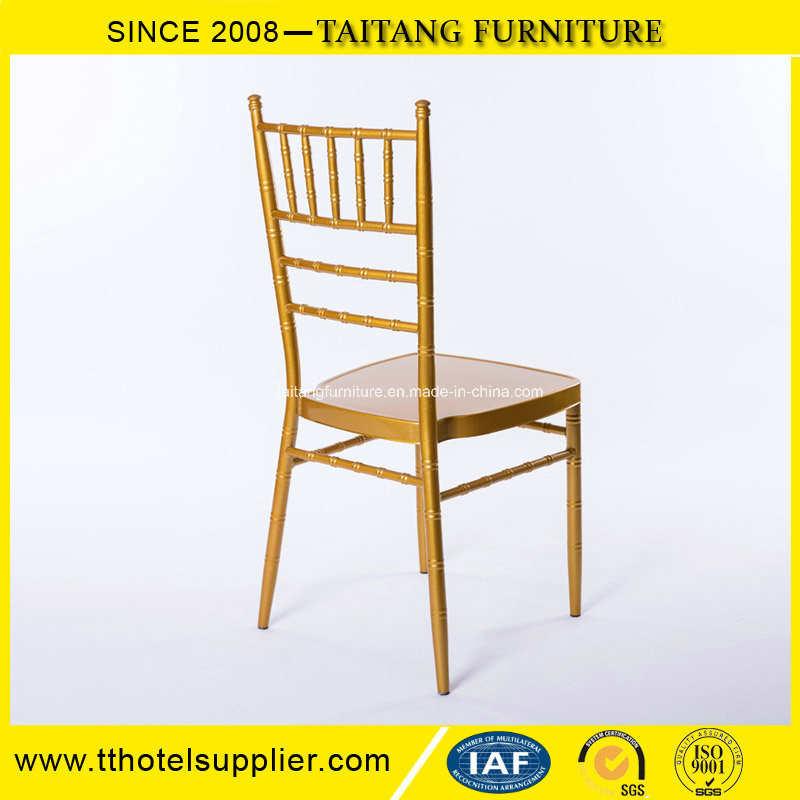 Banquet Chiavari Chair Metal Hotel Furniture Gold