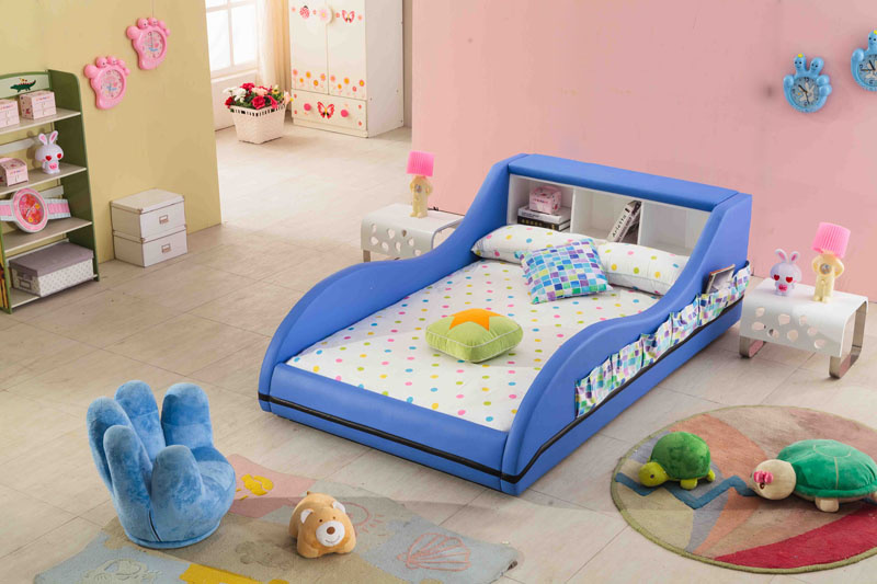 The Most Popular Modern Elegant Children Leather & Fabric Bed (HC010)