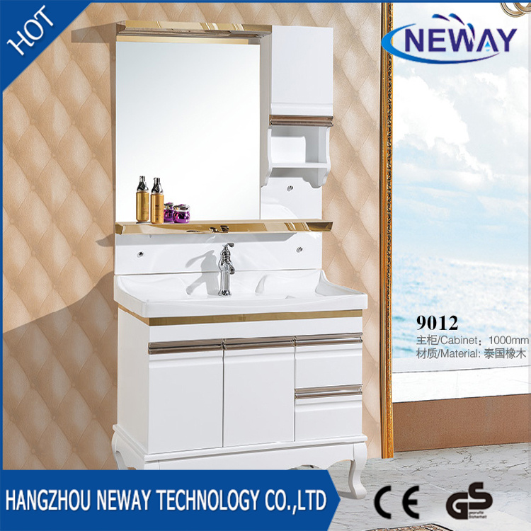 Competitive Price Floor Solid Wood Bathroom Vanities