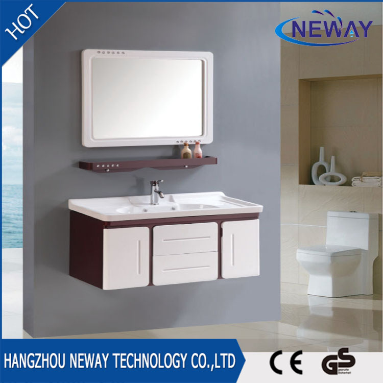 Best Quality White Custom PVC Bathroom Wash Basin Cabinet