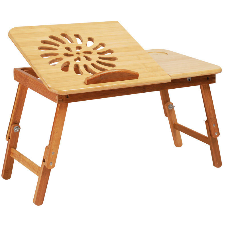 Adjustable Bamboo Computer Laptop Desk Foldable Computer Table