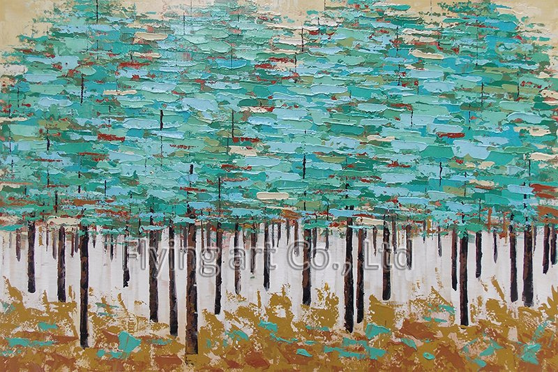 Abstract Reproduction Tree Oil Painting