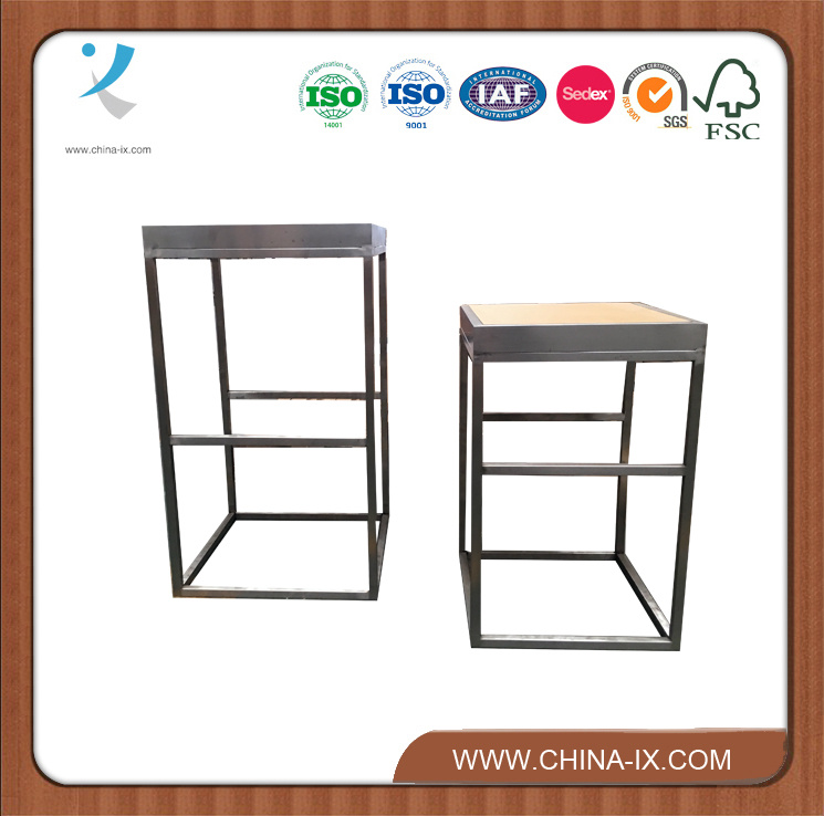 Wooden and Stainless Steel Display Table