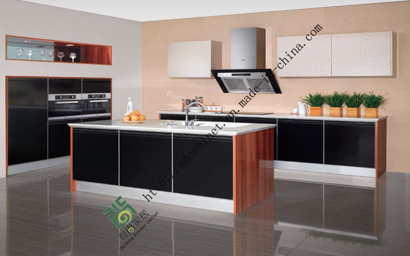 New Fashionable High Gloss UV Kitchen Furniture (zs-161)