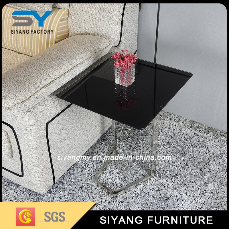 Office Side Table Black Glass Coffee Table
