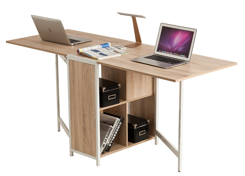 Customized E1 MDF Wooden Office Furniture Table with Cabinet