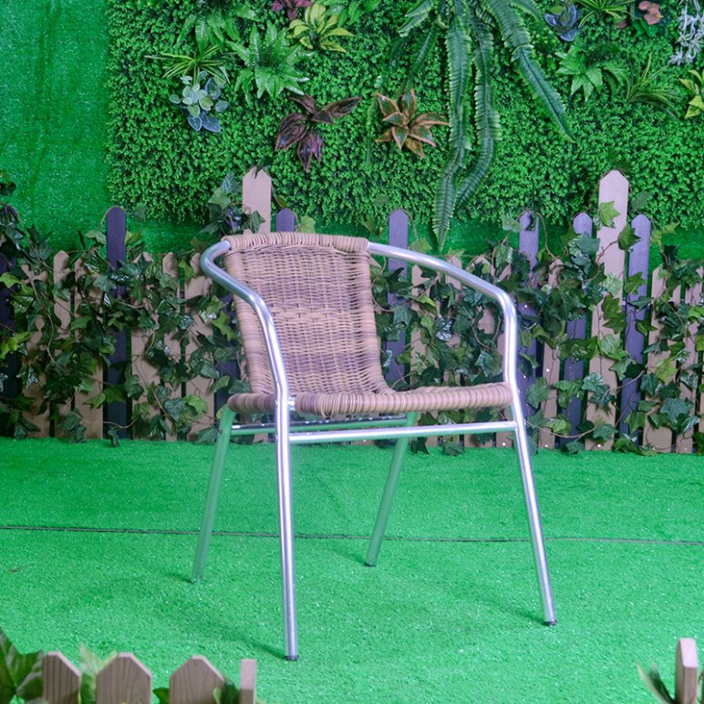 Outdoor Patio Home Hotel Office Garden Wicker Aluminum Light Coating Chair (J839)