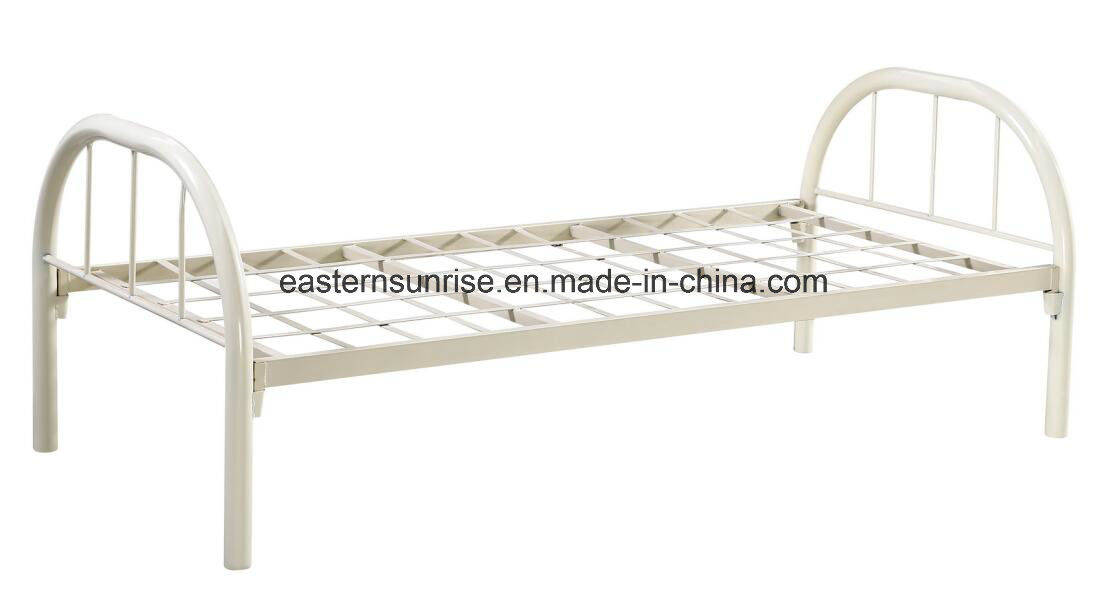 White Powder Coated Metal/Steel/Iron Single Bed