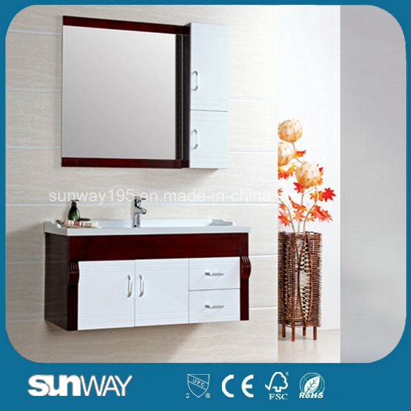 2017 Glossy Oak Bathroom Cabinet Sw-Wd0033