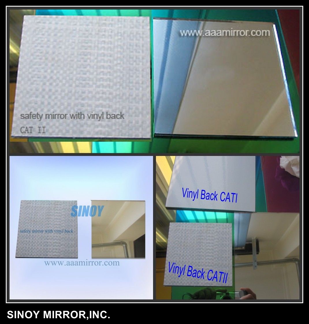 Safety Silver Mirror with Cat Film