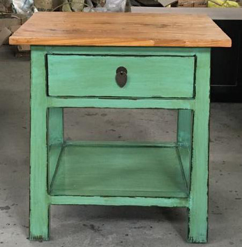 Chinese Antique Reproduction Wood Bedside Table
