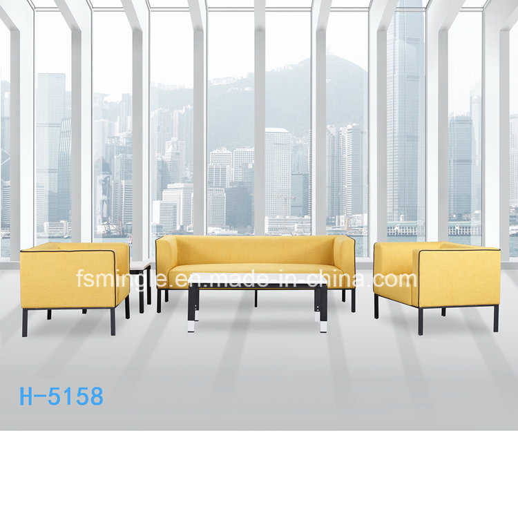 Living Room Fabric Sectional Leisure Sofa with Armrest